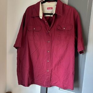 Wrangler Red Casual Button Down Shirt